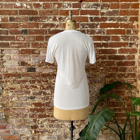 Vintage 1980s 1990s Simply Basic Blank White T-Sh… - image 5