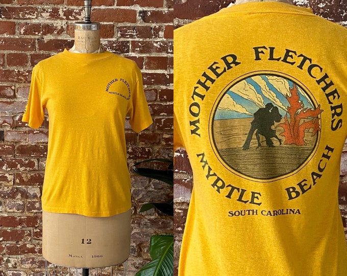 Vintage 1985 Mother Fletchers Myrtle Beach Souvenir Tshirt Summer of