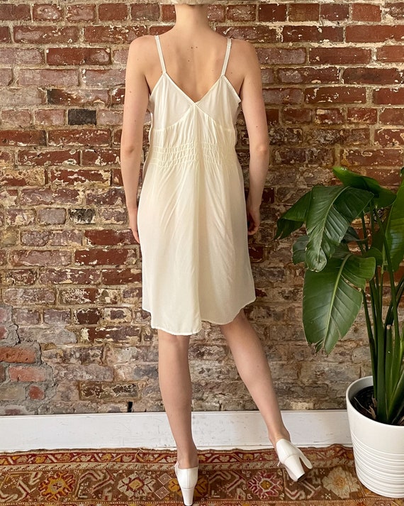 Vintage 1940s 1950s Rayon Slip With Lace Trim - B… - image 3