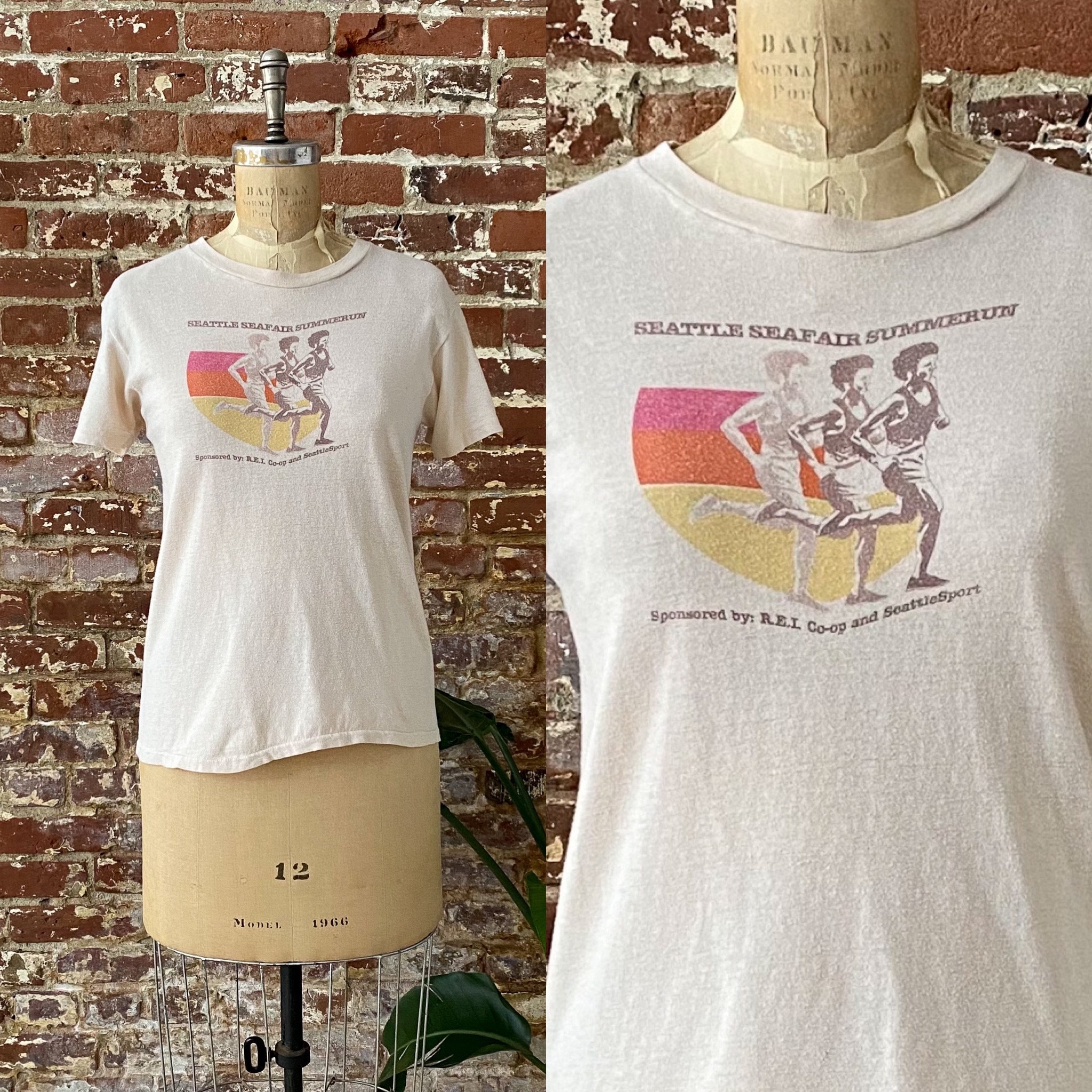 Vintage 1970s Seattle Seafair Summerun Marathon T-shirt