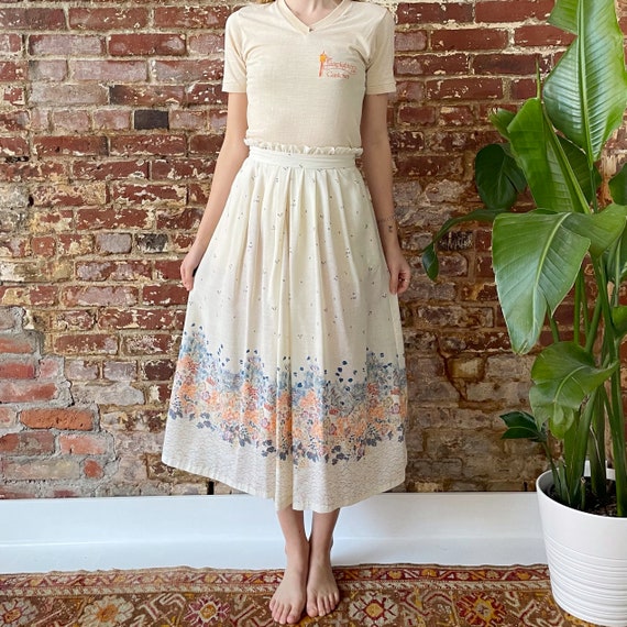 floral midi skirt 1970
