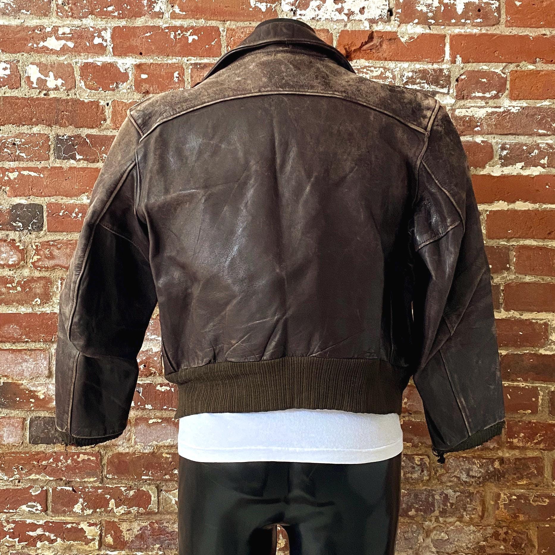 Vintage 1950s Grais Front Quarter Horsehide Leather Jacket
