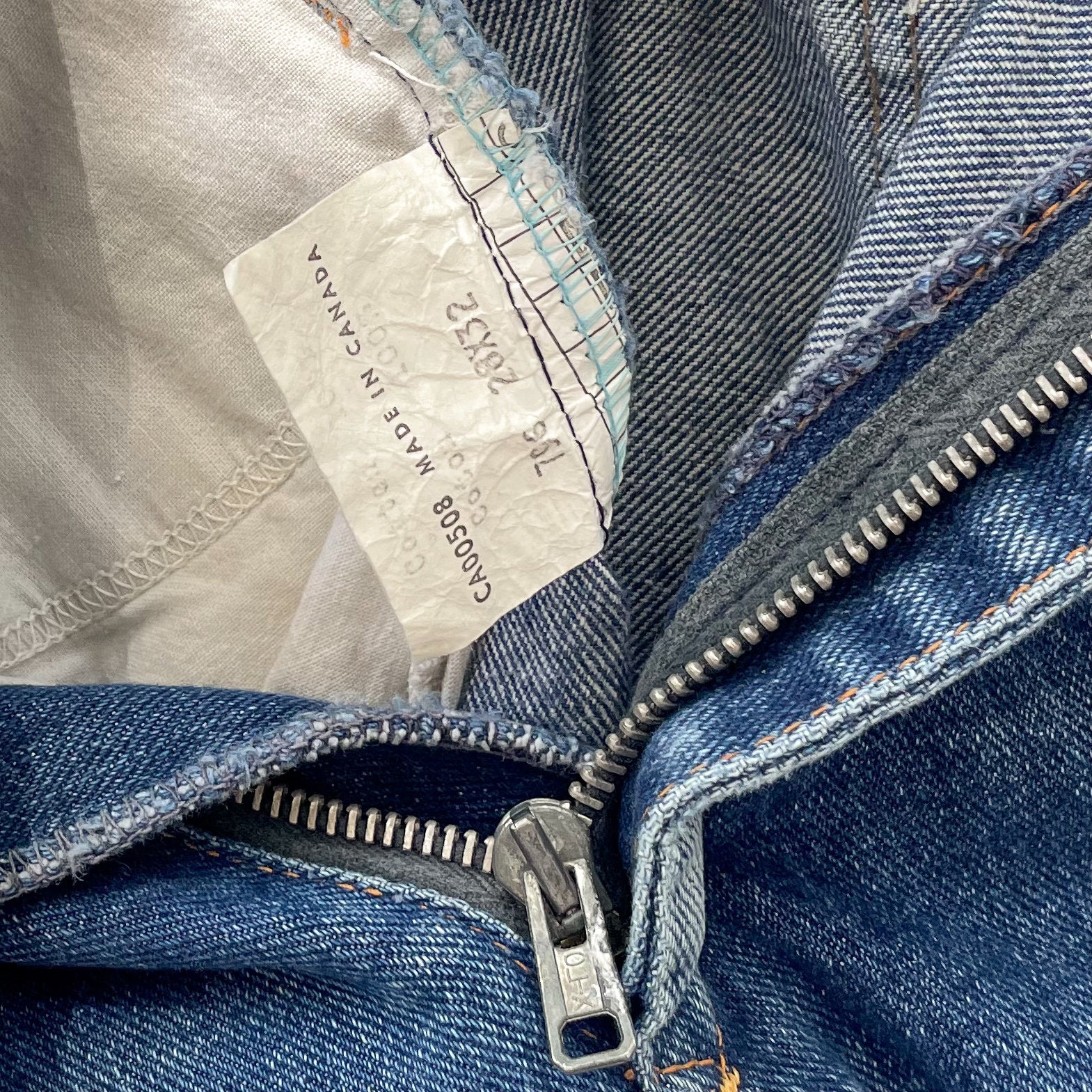 【WONDER WONDER】vintage washed-out pocket denim L wide PT The Perfect Vintage Wide-Leg Jean in Norden Wash: Patch