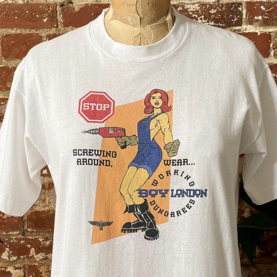90s Boy London Stop Screwing Around Pop Art T-shirt - Single