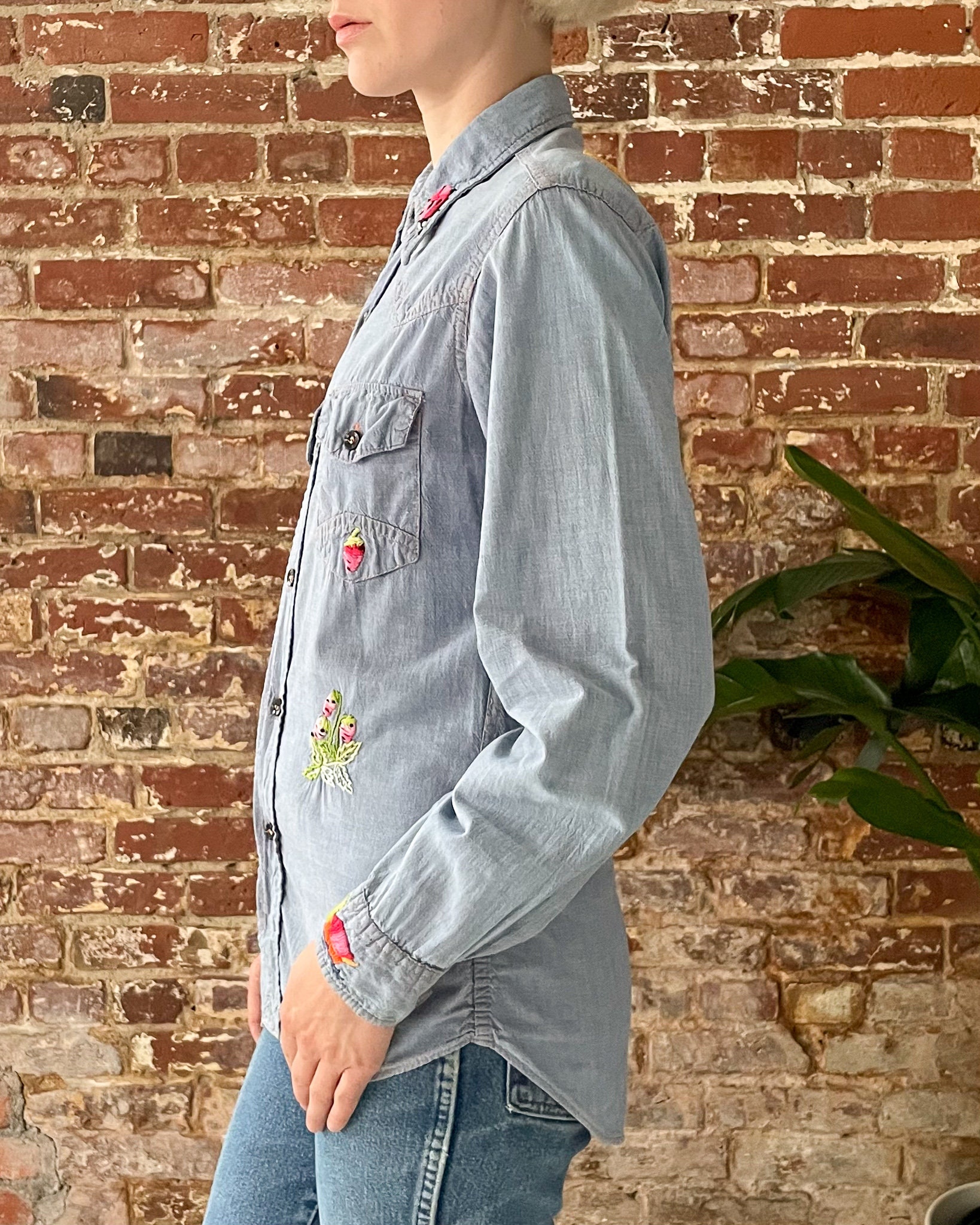 トップス 60-70's Montgomery Ward Chambray Shirt 60-70's Montgomery Ward Chambray Shirt / モンゴメリーワード