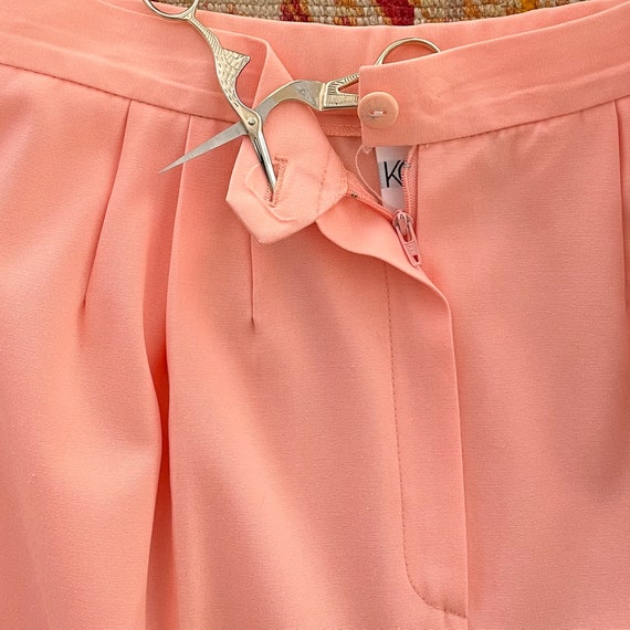 Vintage 1970s Koret Peach Pink Trousers - 70s Pea… - image 10