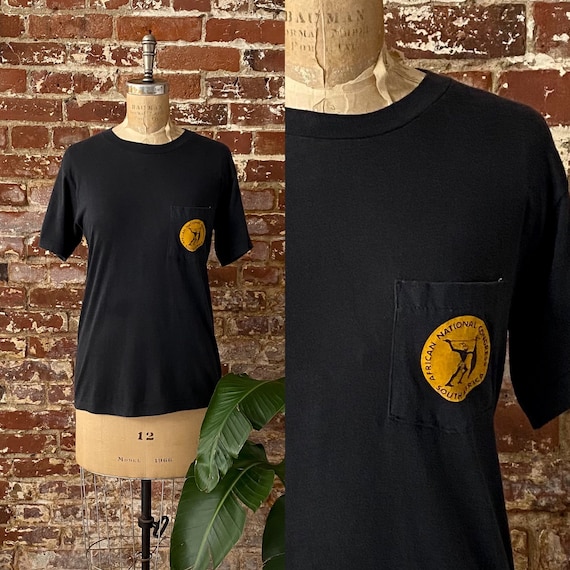 VTG 1980 CRAZY PATTERN 7th DAY ADVENTIST CHURCH TAHO SHIRT GHANA 40” (36)