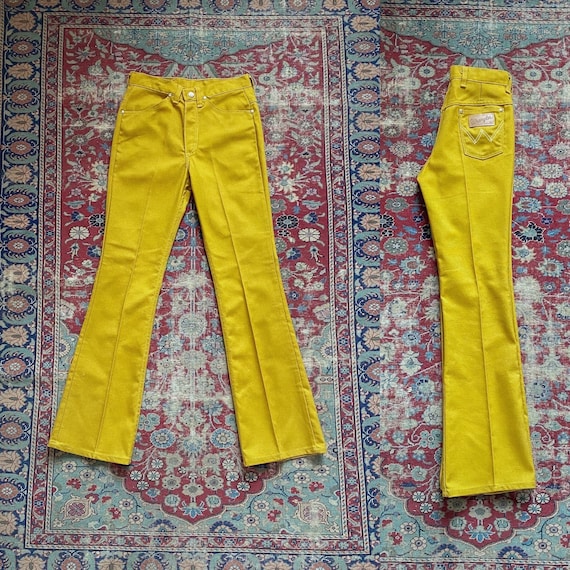 Vintage 1960s Misses Wrangler Mustard Yellow Kick
