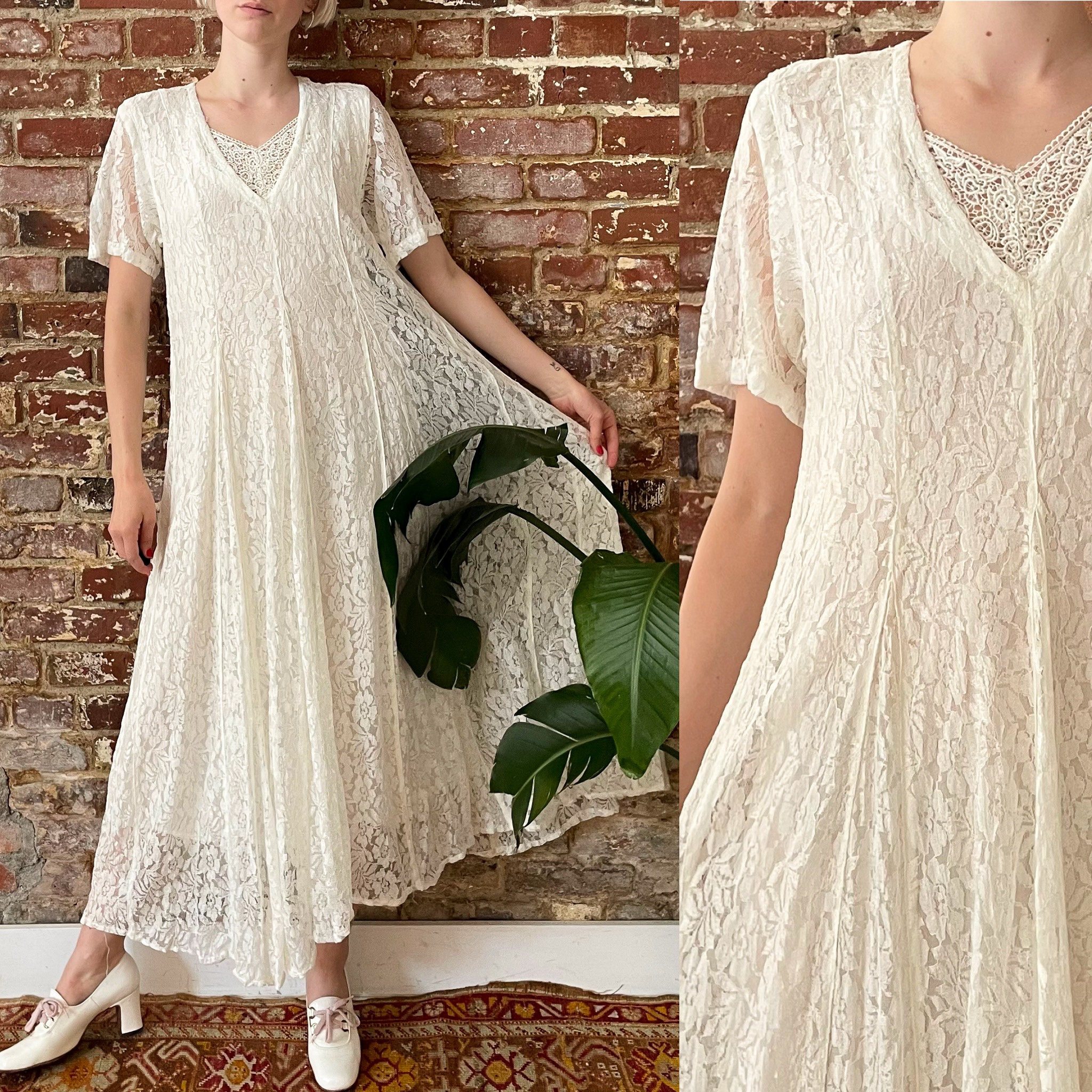 White Lace Maxi Dress -  Canada