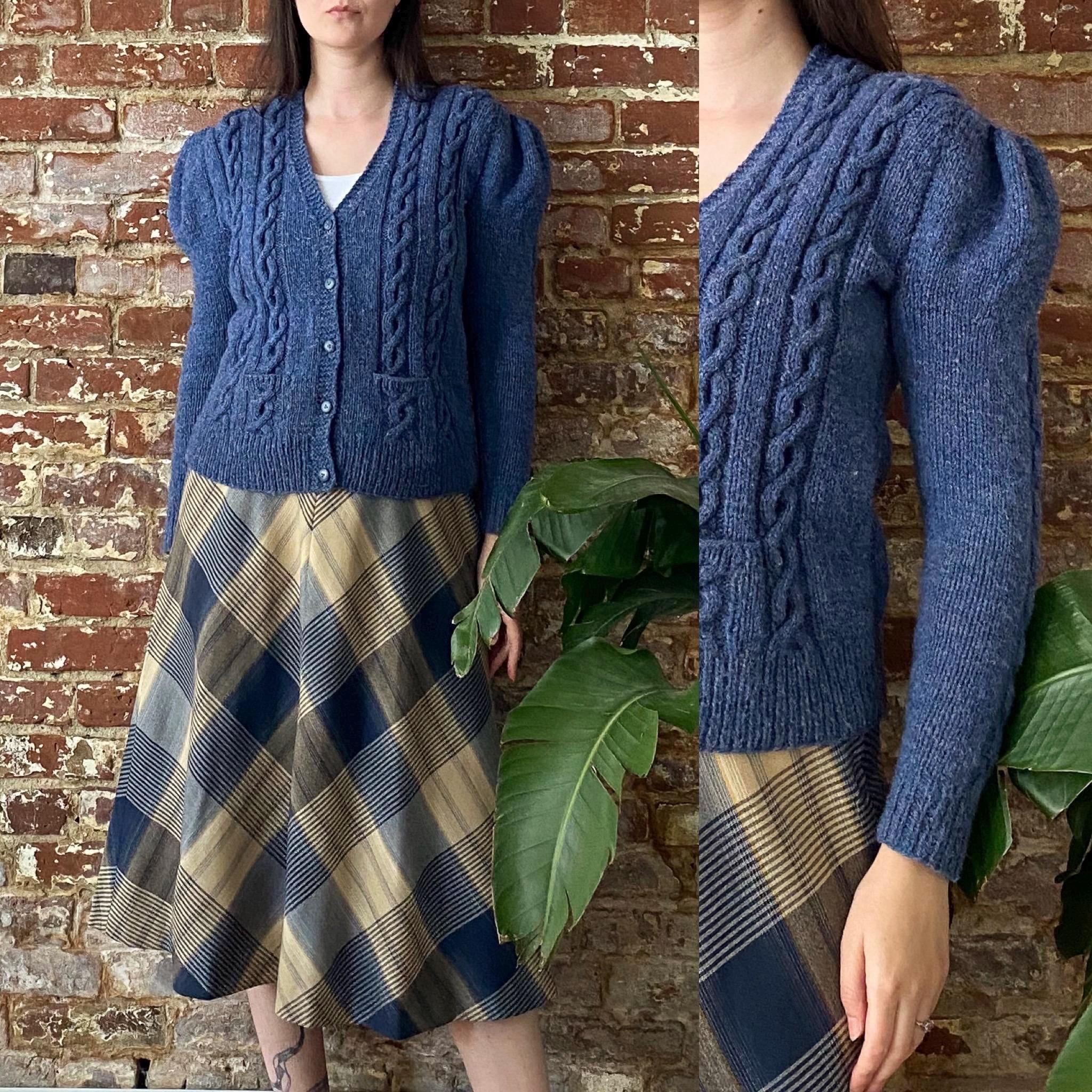 Puff Sleeve Cardigan - Etsy Puff Sleeve Cardigan - Etsy