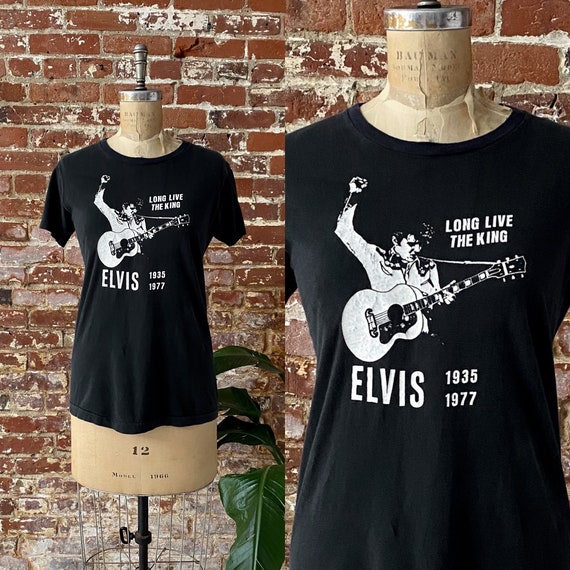 Vintage 1977 Elvis Long Live The King T-Shirt - A… - image 1