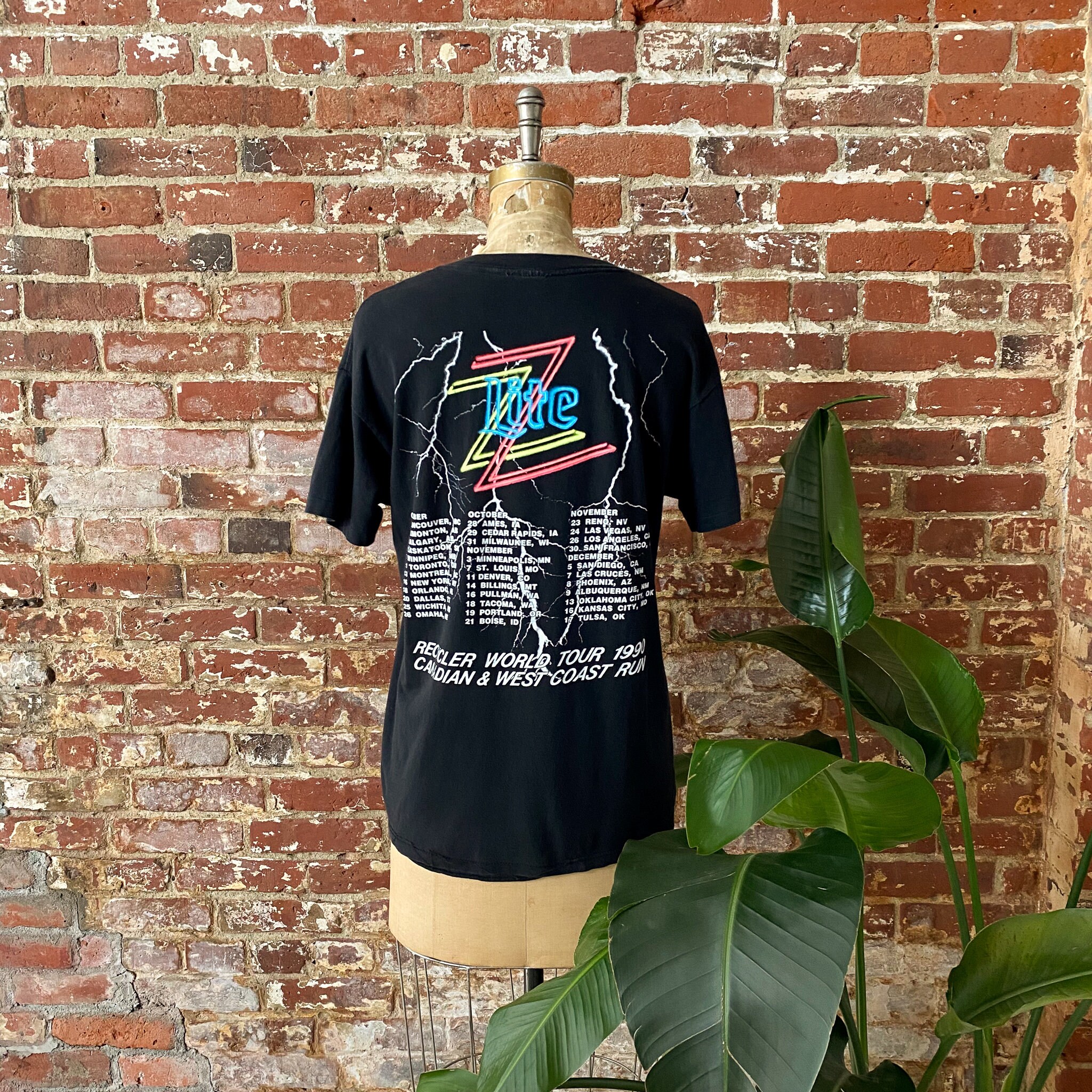 Vintage 1990 ZZ Top Recycler World Tour Canadian & West Vintage 1990 ZZ Top Recycler World Tour Canadian & West