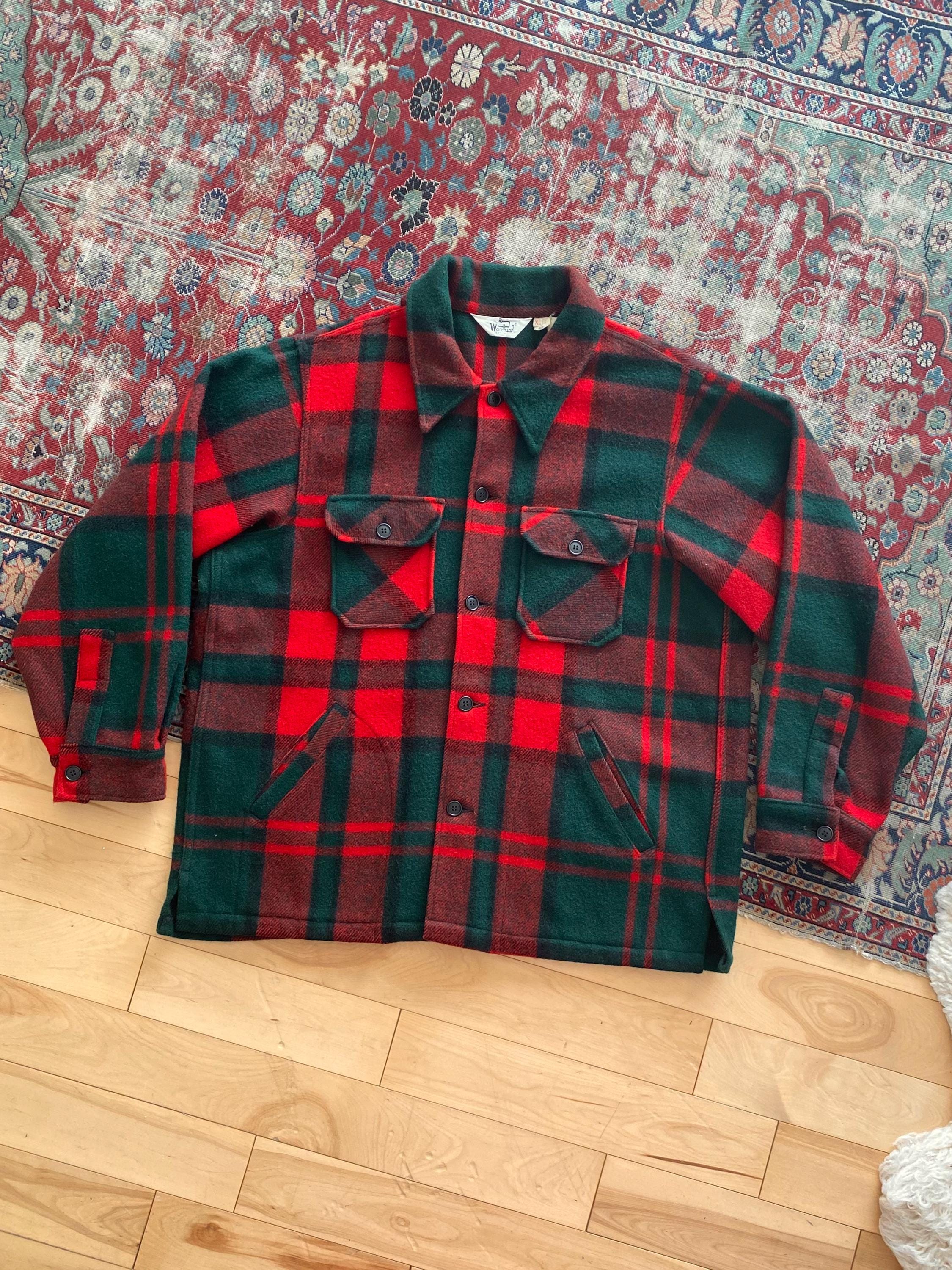 Red Woolrich Jacket - Etsy