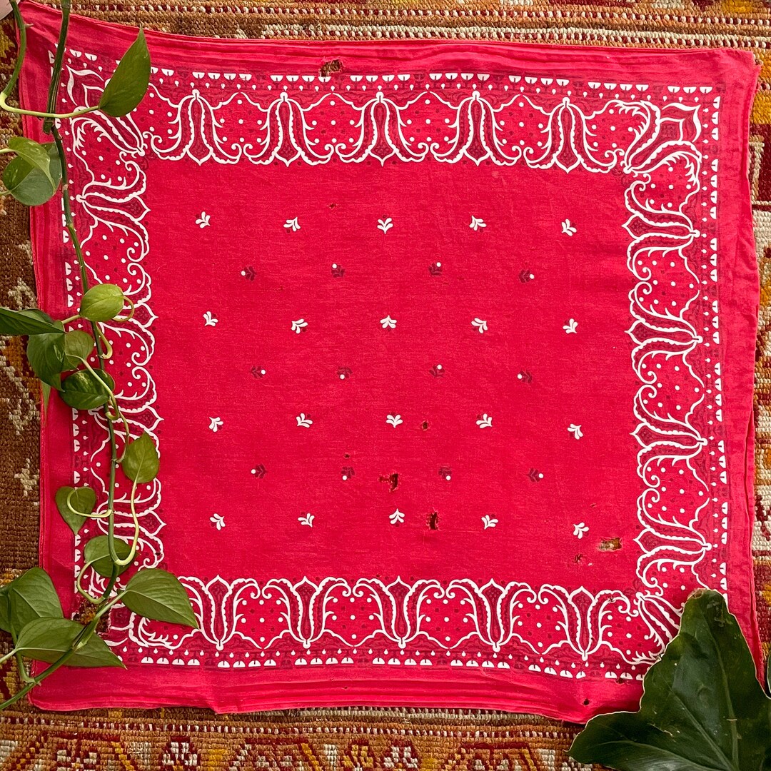 ✨40s✨Vintage★Bandana★Tiger★red★FJ ✨40s✨Vintage☆Bandana☆Tiger☆red☆FJ