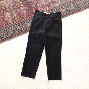 1950s Black Westerner Rayon Gabardine Pants 40 1950s Black Westerner Rayon Gabardine Pants 40