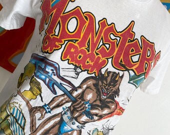 True Vintage 1988 Monsters of Rock Van Halen Metallica White Tour