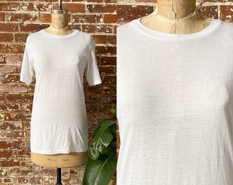 paper thin white t shirt