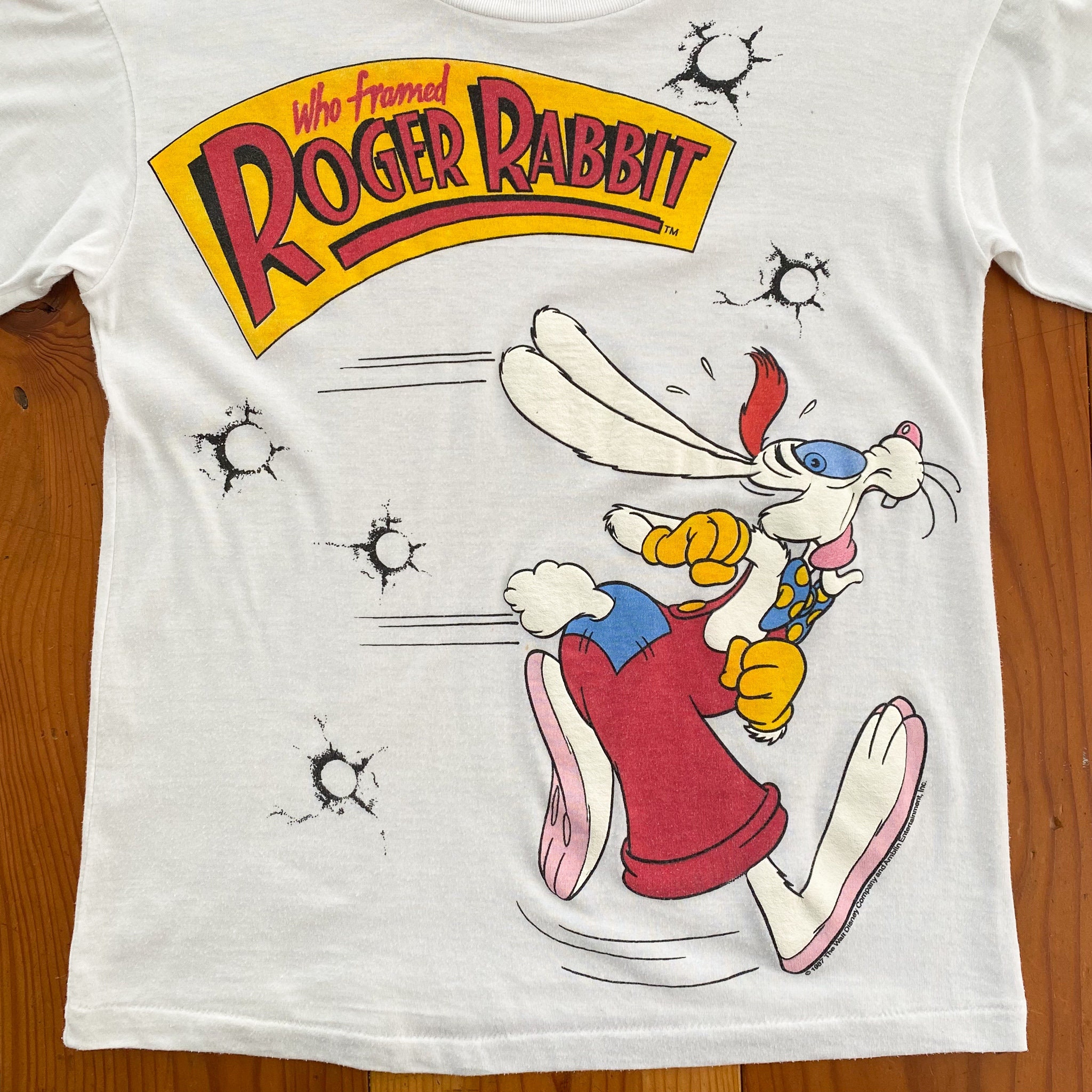Vintage 1987 Who Framed Roger Rabbit Movie T-shirt - Single Stitch