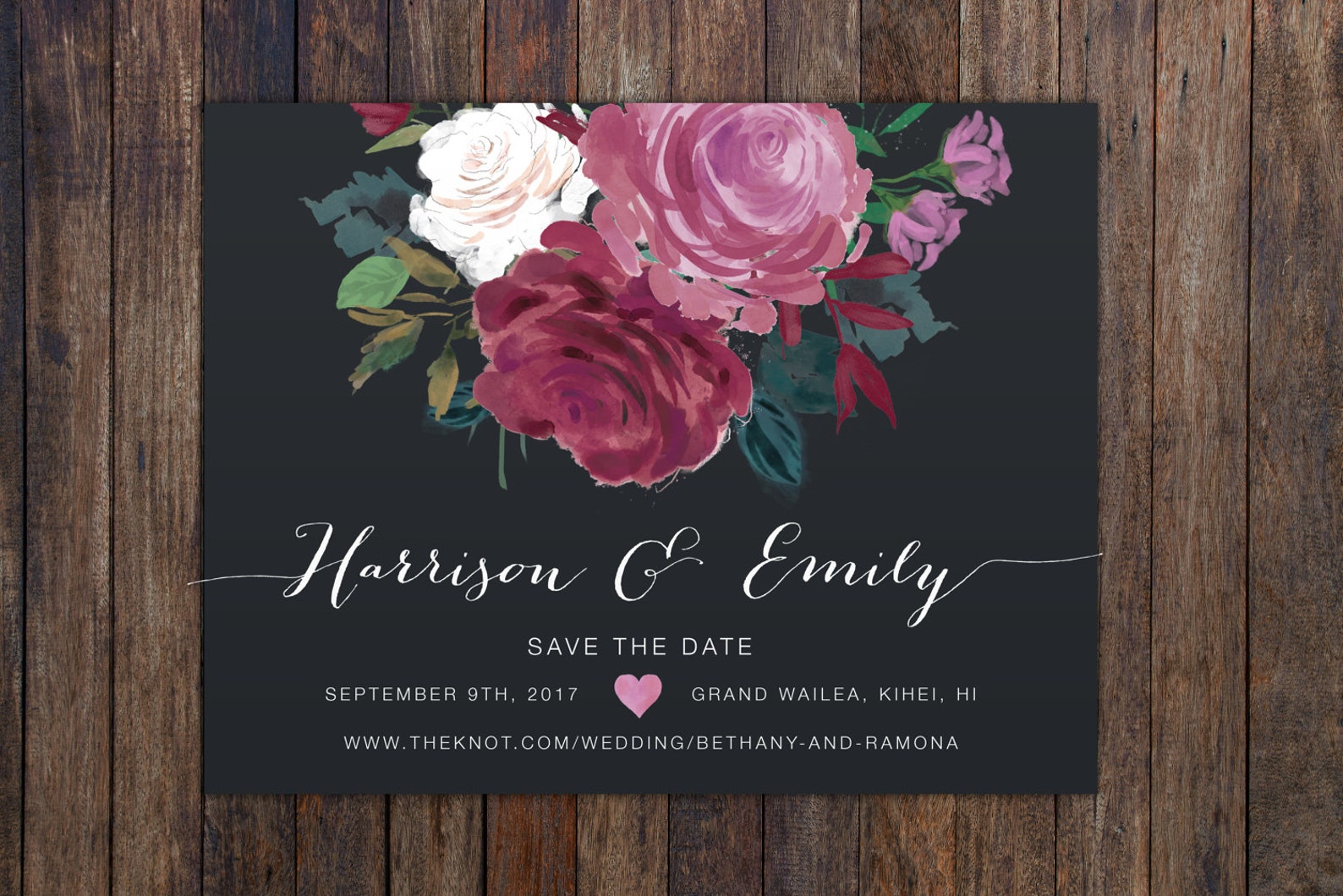 Printable Save the Date Floral Save the Date Etsy