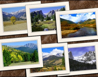 6 Nature Photo Greeting Cards Blank - Note Cards With Envelope - Photo Note Cards Handmade Set - 5x7 Nature Greeting Cards Handmade  (GP515)