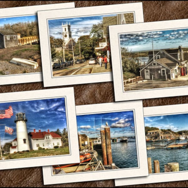 Chatham Photo Greeting Cards Set - Note Cards With Envelope - Photo Note Cards Handmade Set - 5x7 Cape Cod Greeting Cards Handmade - (GP83)
