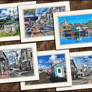 Provincetown Photo Note Cards Set - 5x7 Cape Cod Note Cards Handmade With Envelopes - 5x7 Provincetown Greeting Cards Handmade Set - (GP474)