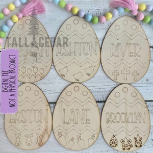 Fichier découpé pour oeuf de Pâques | Fichier laser pour oeuf de Pâques | Peinture d'oeufs de Pâques SVG | Kit de peinture de Pâques pour enfants SVG