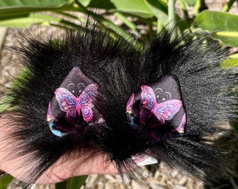 Fluorescent Flutters - Handmade Clip in Animal Ears - Festival Fashion & Cosplay