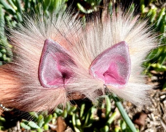 Rosé All Day - Handmade Clip in Animal Ears - Festival Fashion & Cosplay