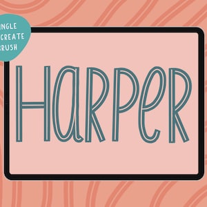 Procreate Pincel de Letras / Pincel de Línea Cuadrada / IPad Letras / Procreate Lettering / Pinceles iPad / Descarga Instantánea / HARPER