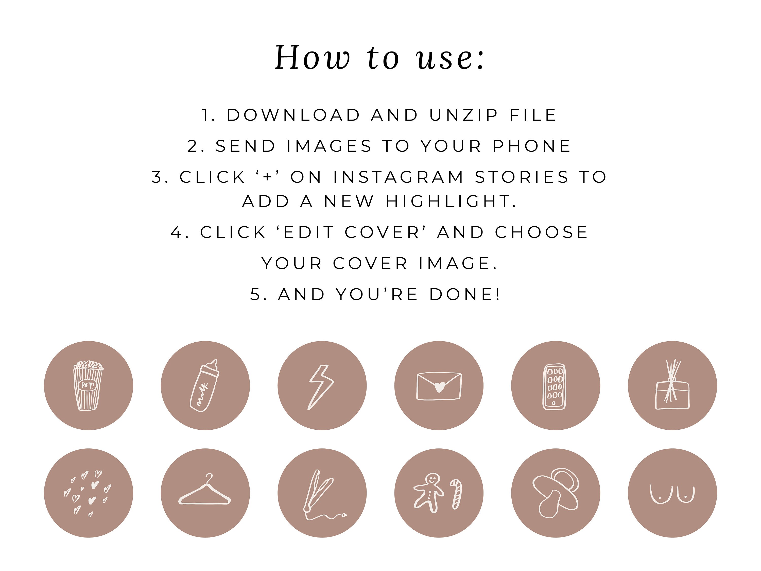 48 Instagram Highlight Cover Icons Instagram Stories | Etsy