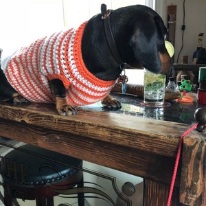 Dog Sweater Candy cane two color  pick your colors