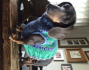 Vestidos a la última moda para su salchicha, para caminar el domingo al parquet, un diseño original de Dachshund Wear para mantener a su per