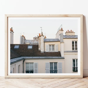 Resekonsttryck med Paris hustak | Väggkonst i Frankrike | Galleriväggtryck för inramning | Direktnedladdning av resefotografi, Frankriketryck