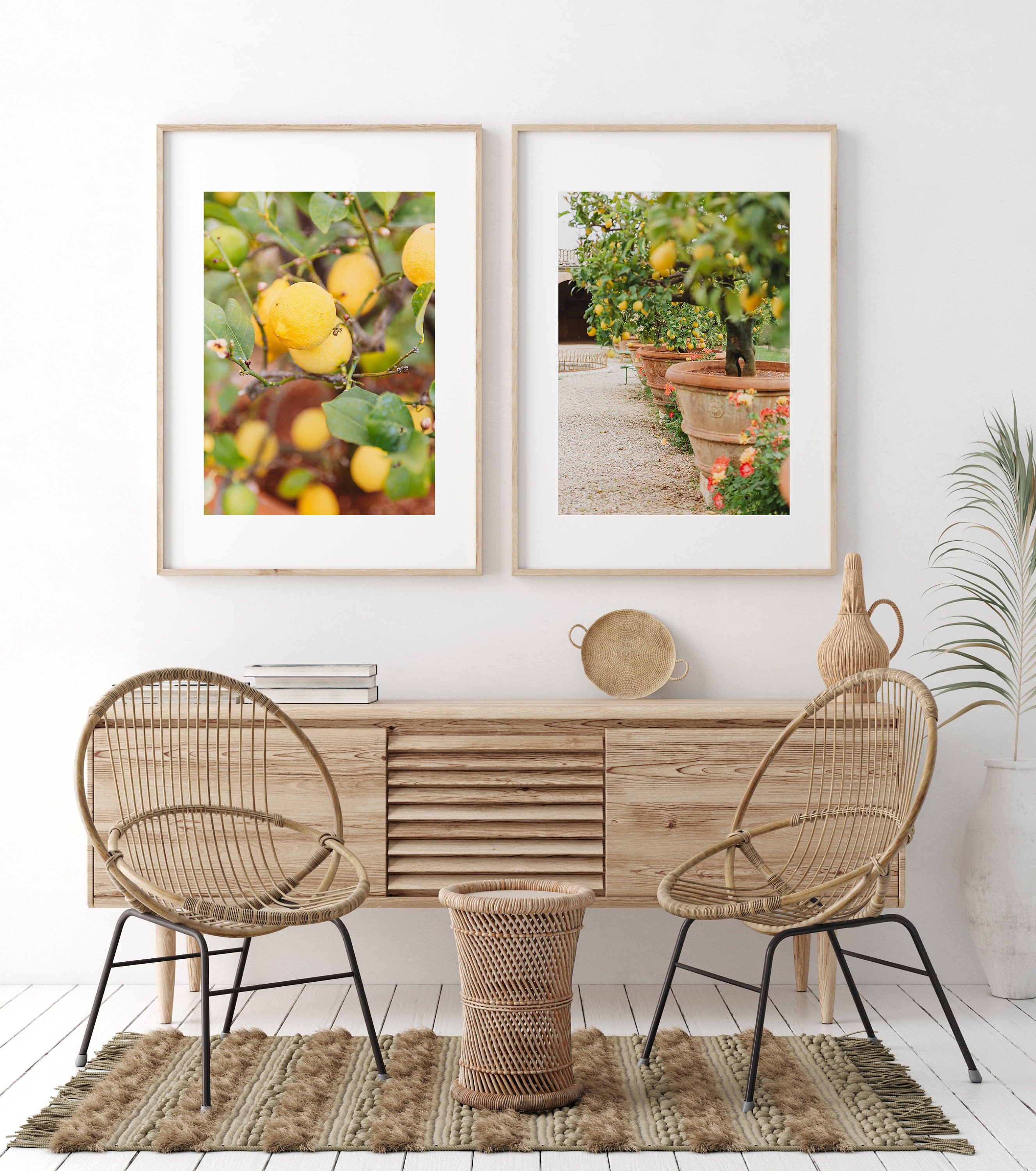 Tuscan Lemon Print Tuscany Wall Art Set of 2 Prints Etsy España