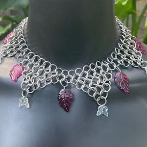 Collana in maglia di maglia Purple Woods