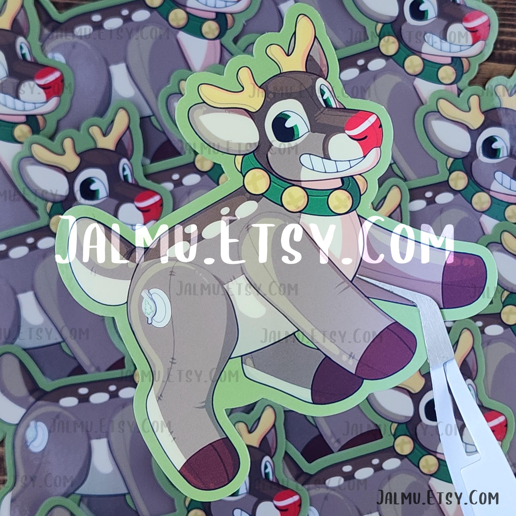 Inflatable Rudolph : Sticker - Etsy