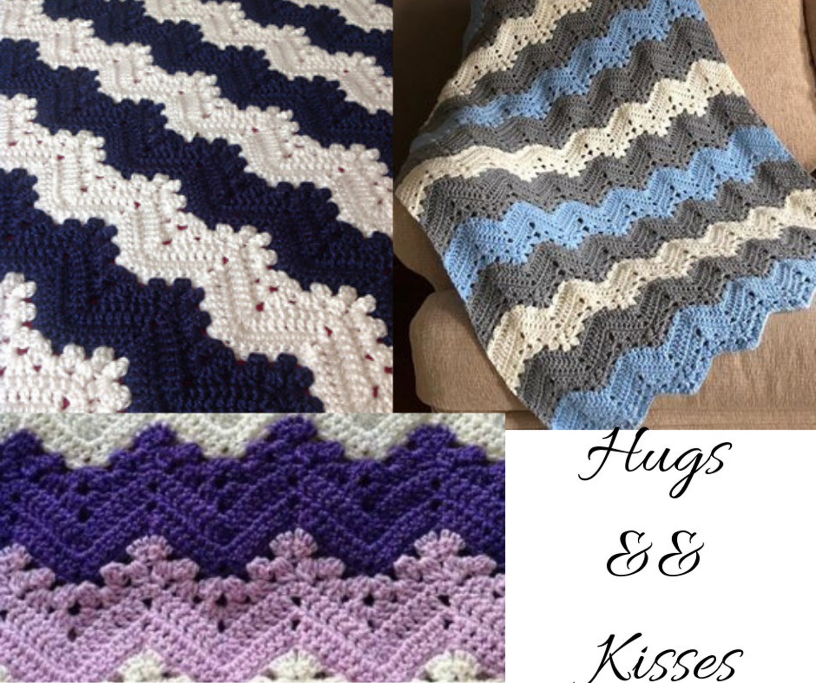Zigzag Crochet Blankets Etsy