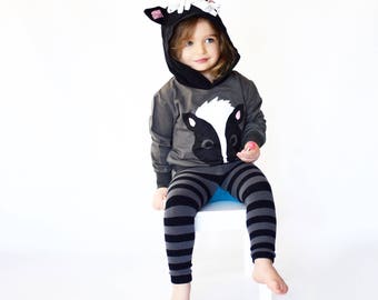 Woodland Skunk Hoodie and Legging Set