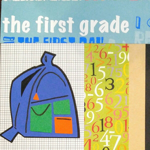 First Grade/School Days/12x12/scrapbook page/pre-made/album page/scrapbook layout