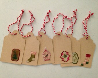 Holiday Gift Tags, Gift Tags, Set of 18