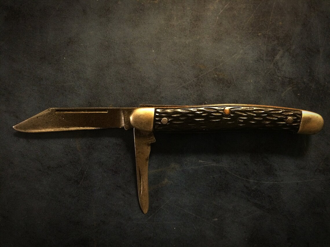 Vintage Kingston Cutlery Company USA 2 Blade Serpentine Pocket Knife K250 Jack Knife Etsy