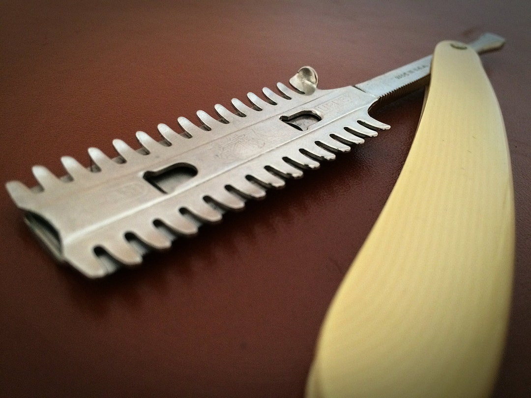 Antique 1920s Durham Duplex Straight Razor With French Ivory Celluloid ...