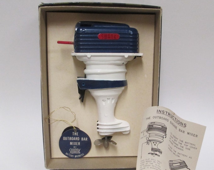 Vintage Outboard Bar Mixer by Swank, 1960s Boat Motor Drink Mixer