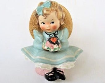 Vintage Goebel Sitting Pretty Figurine 12 by Charlotte Byj, 1970s West Germany Hummel TMK 5 Porcelain Figure, 4.5" tall