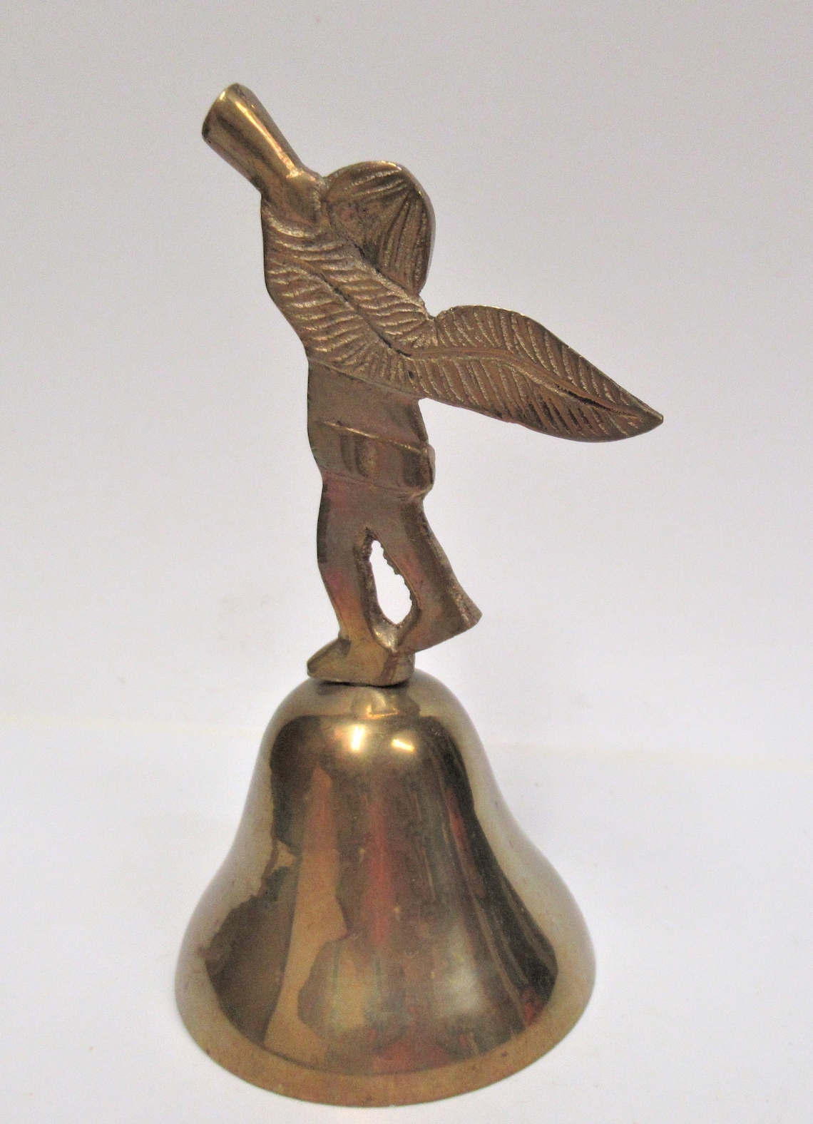 Vintage Pair Brass Angel Bells Winged Cherubs Blowing Horn & Etsy