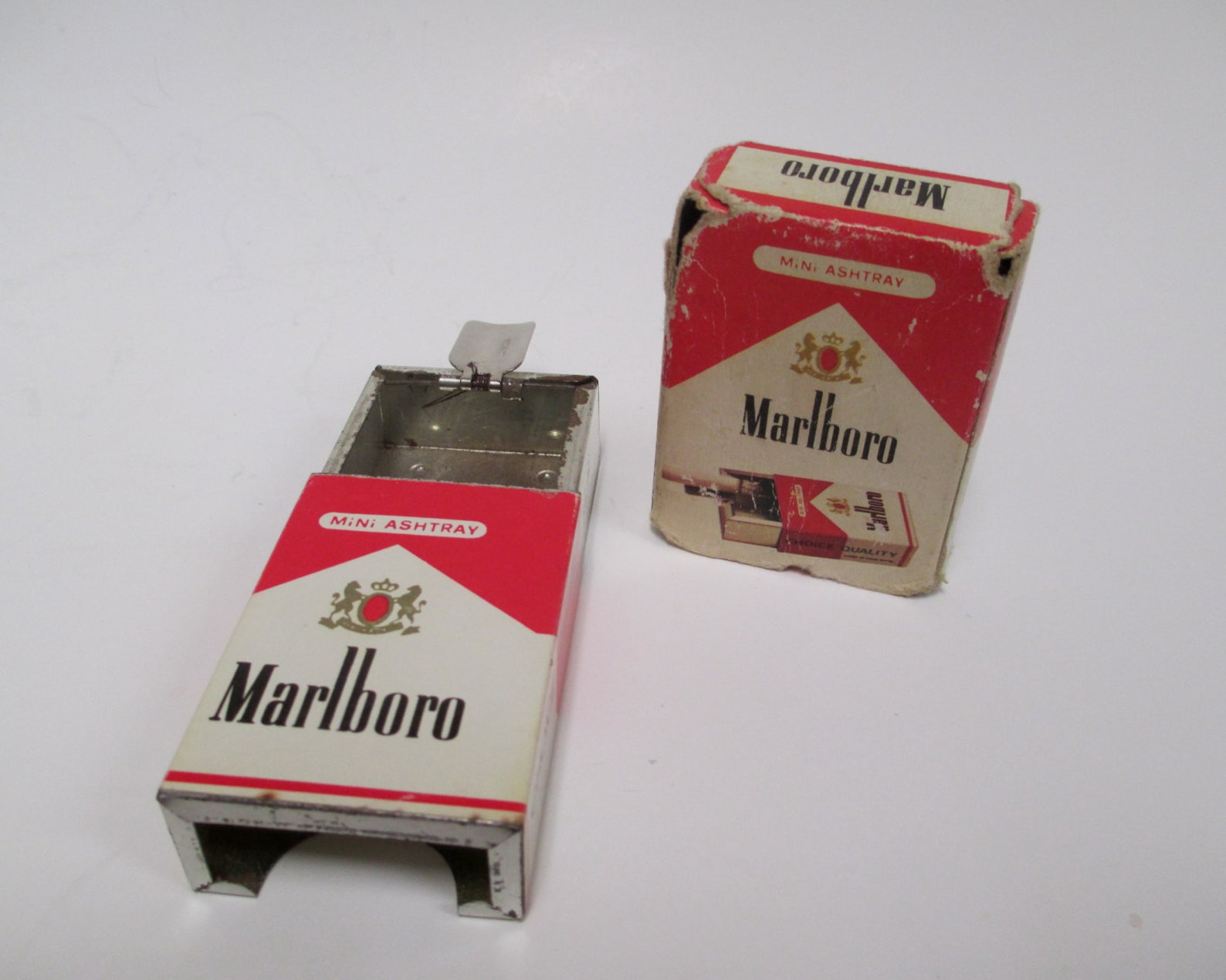 Vintage Marlboro Mini Ashtray Metal with Original Box Pocket Etsy