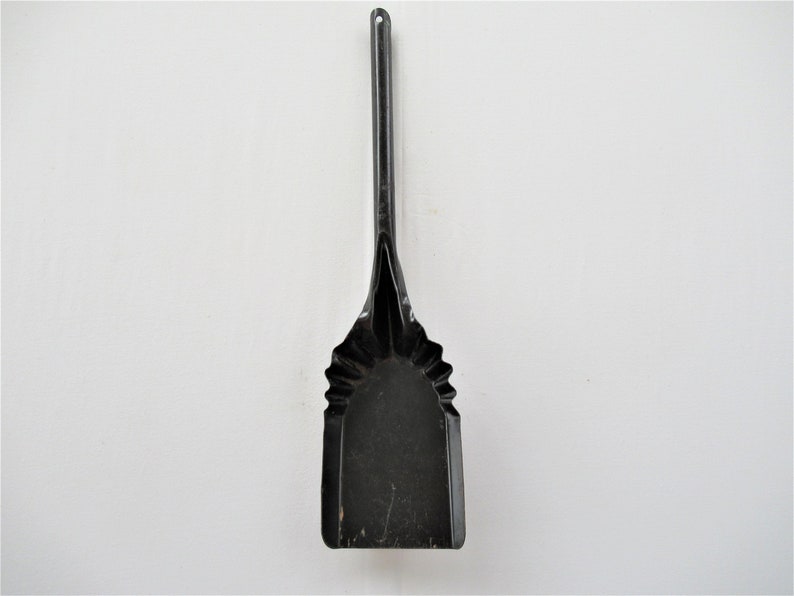 Vintage Black Coal Shovel Primitive Dustpan Old Fire Pit Etsy