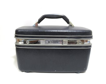 Vintage Blue Train Case - Lady Baltimore - Blue - Makeup Case
