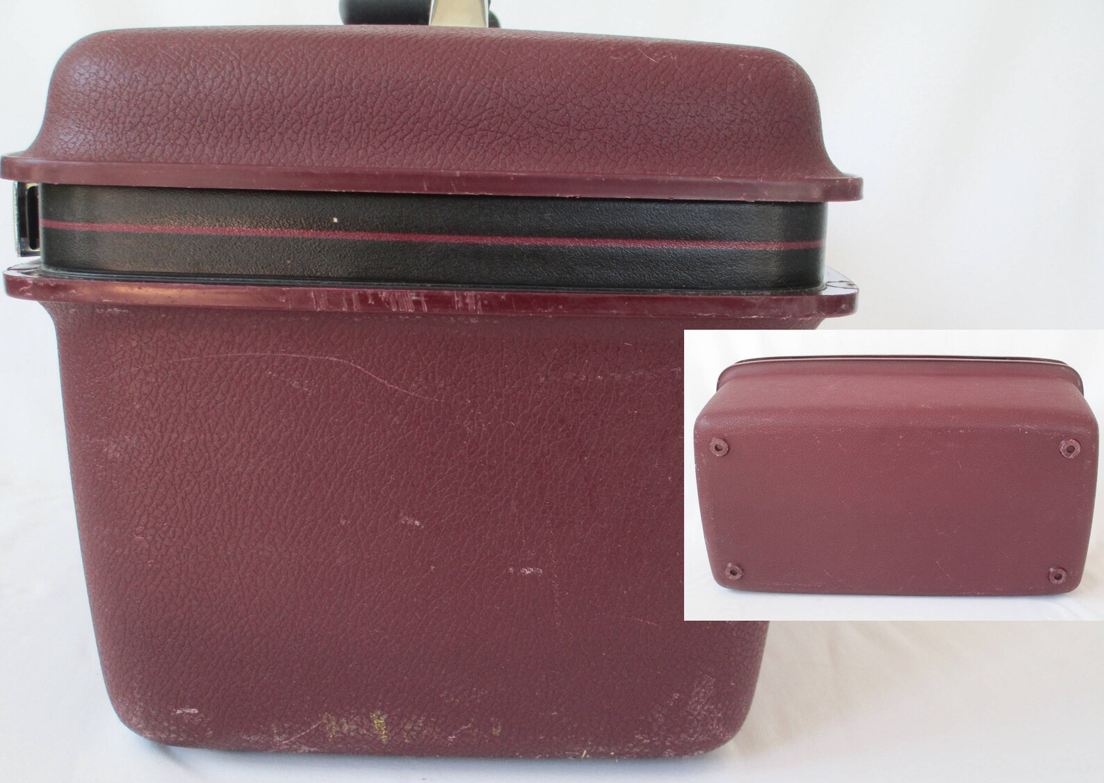 Vintage Burgundy Samsonite Concord Train Case Vanity Luggage Etsy